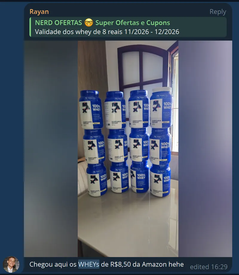 Whey Protein Max Titanium em promoção por R$ 8,50